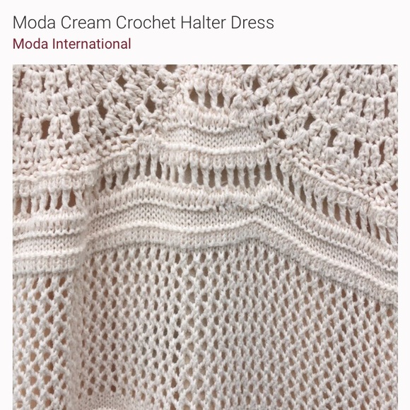 🔥 Moda International Cream Halter dress 🔥 - Picture 3 of 4